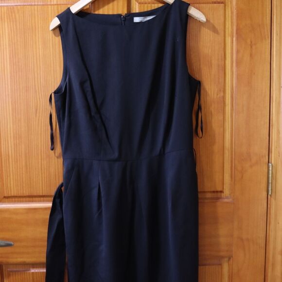 Ellen Tracy Black Sleeveless Sheath Midi Dress 10 - Picture 7 of 11